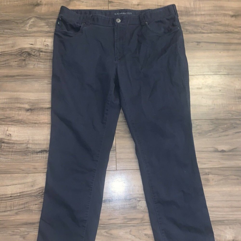 G.H. Bass Gray Twill Flex Waistband Pants - Picture 1 of 6